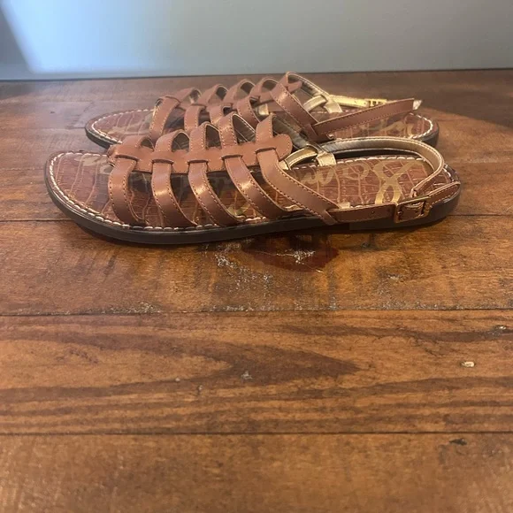 Sam Edelman Gilda Tan Gladiator Flat Sandals in Size 8.5 - Picture 6 of 7